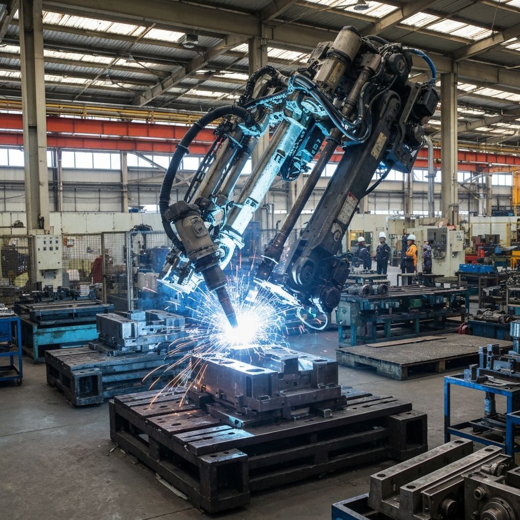 Industrial robot welding